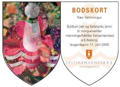 Boðskort á Menningarhátíð 2005